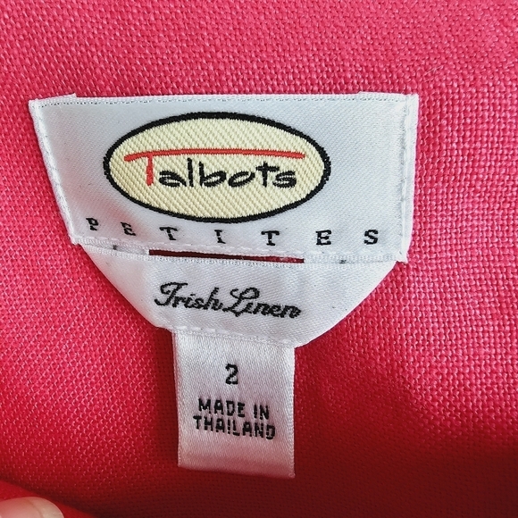 Talbots Petites Pink Irish Linen Sleeveless Dress, size 2 - Picture 2 of 12